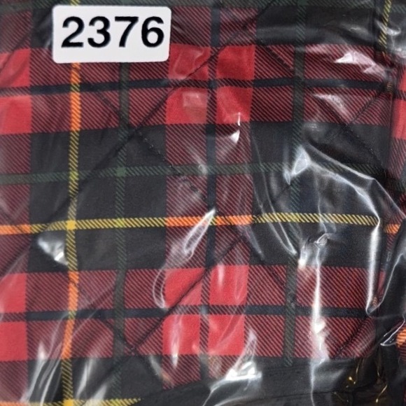 British Khaki Women Quilted Plaid Vest Red Black Yellow Pockets Full Zip Size S - Picture 10 of 10